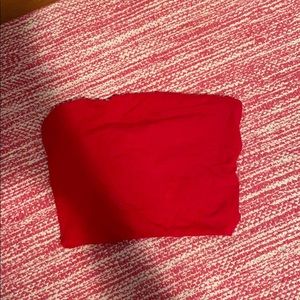Red tube top